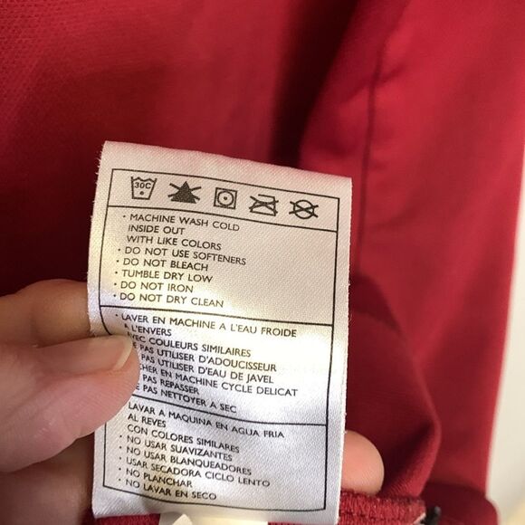 Nike Golf Red Black Trim Performance Short Sleeve Classic Polo Shirt Size XL - Picture 7 of 10